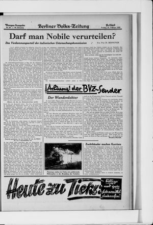 Berliner Volkszeitung vom 21.02.1930