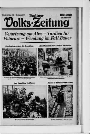 Berliner Volkszeitung vom 26.02.1930