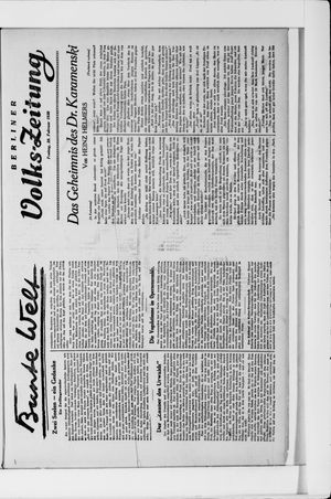 Berliner Volkszeitung vom 28.02.1930