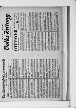 Berliner Volkszeitung vom 01.03.1930