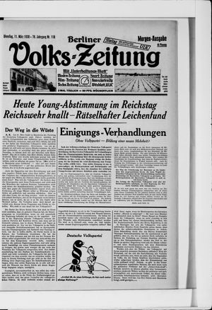 Berliner Volkszeitung on Mar 11, 1930