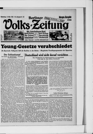 Berliner Volkszeitung on Mar 13, 1930