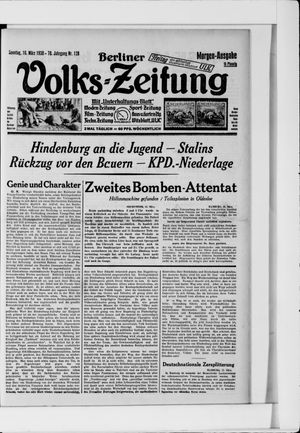 Berliner Volkszeitung vom 16.03.1930
