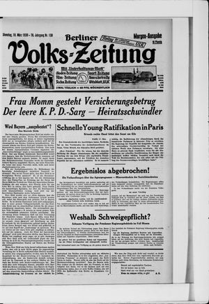Berliner Volkszeitung vom 18.03.1930