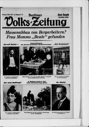 Berliner Volkszeitung on Mar 18, 1930