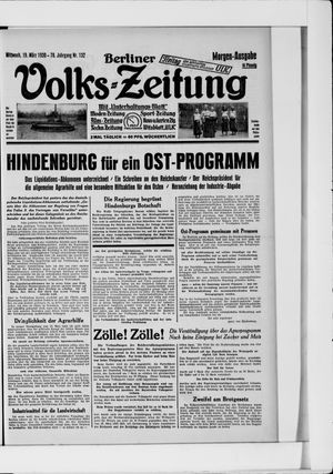 Berliner Volkszeitung on Mar 19, 1930