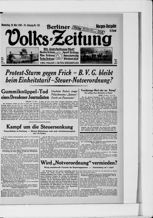 Berliner Volkszeitung vom 20.03.1930