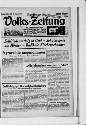 Berliner Volkszeitung on Mar 25, 1930