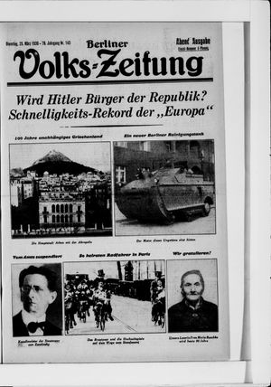 Berliner Volkszeitung vom 25.03.1930