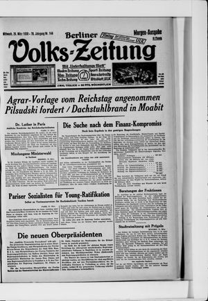 Berliner Volkszeitung on Mar 26, 1930