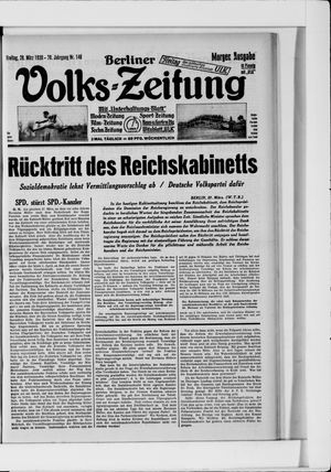 Berliner Volkszeitung vom 28.03.1930