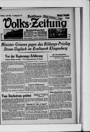 Berliner Volkszeitung on Apr 1, 1930