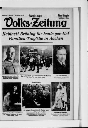 Berliner Volkszeitung vom 03.04.1930