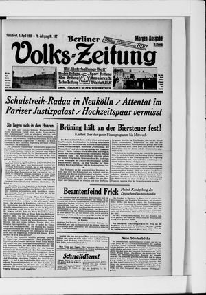 Berliner Volkszeitung on Apr 5, 1930