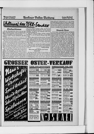 Berliner Volkszeitung on Apr 6, 1930