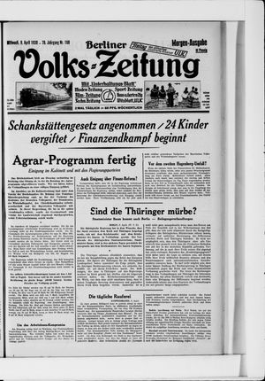 Berliner Volkszeitung on Apr 9, 1930
