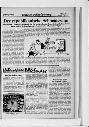 Berliner Volkszeitung on Apr 9, 1930