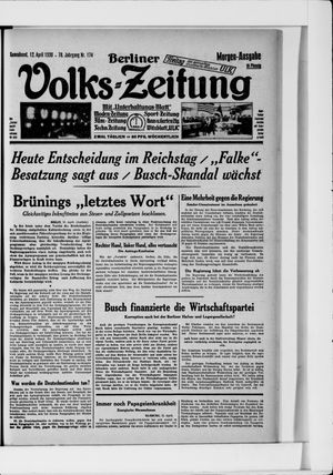Berliner Volkszeitung on Apr 12, 1930