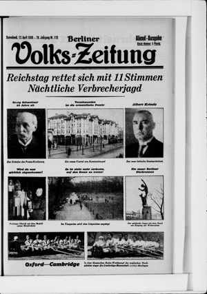 Berliner Volkszeitung vom 12.04.1930