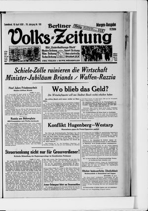 Berliner Volkszeitung vom 19.04.1930