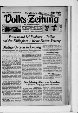 Berliner Volkszeitung vom 22.04.1930