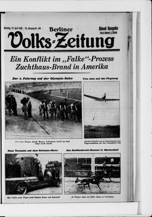 Berliner Volkszeitung vom 22.04.1930