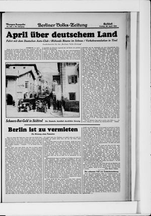 Berliner Volkszeitung vom 25.04.1930