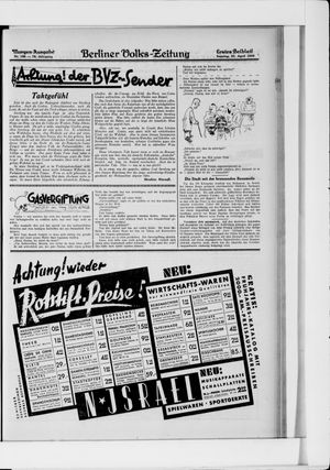 Berliner Volkszeitung vom 27.04.1930