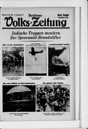Berliner Volkszeitung on Apr 29, 1930