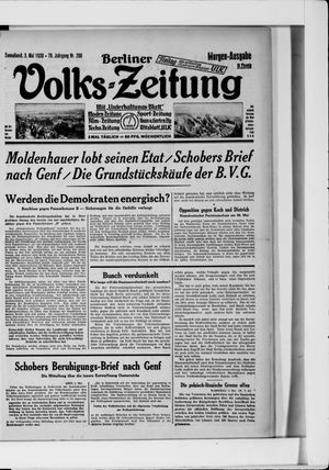 Berliner Volkszeitung on May 3, 1930