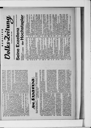 Berliner Volkszeitung vom 03.05.1930
