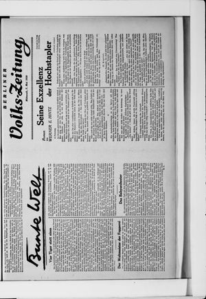 Berliner Volkszeitung vom 07.05.1930