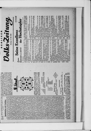 Berliner Volkszeitung vom 11.05.1930