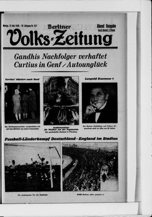 Berliner Volkszeitung vom 12.05.1930