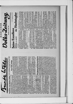 Berliner Volkszeitung on May 13, 1930