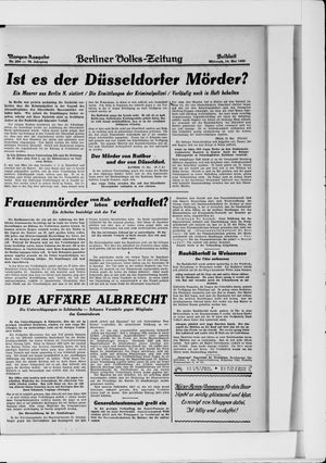 Berliner Volkszeitung vom 14.05.1930