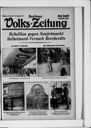 Berliner Volkszeitung vom 15.05.1930