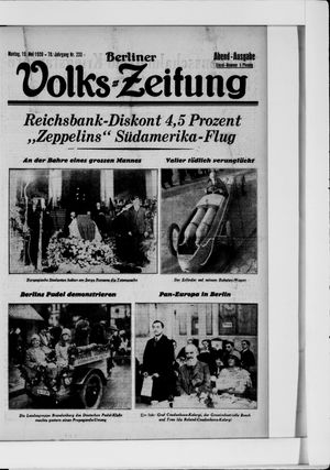 Berliner Volkszeitung vom 19.05.1930