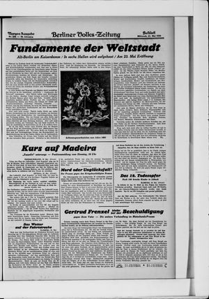 Berliner Volkszeitung vom 21.05.1930