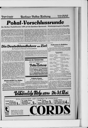 Berliner Volkszeitung vom 25.05.1930