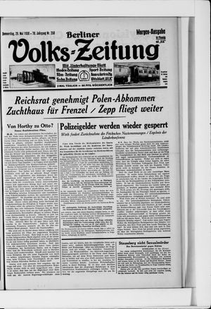 Berliner Volkszeitung vom 29.05.1930