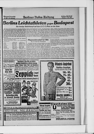 Berliner Volkszeitung vom 01.06.1930