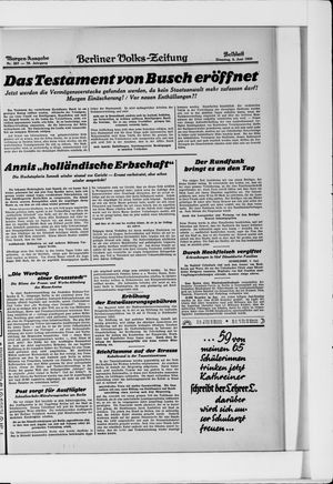 Berliner Volkszeitung vom 03.06.1930