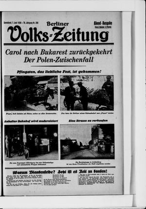 Berliner Volkszeitung vom 07.06.1930