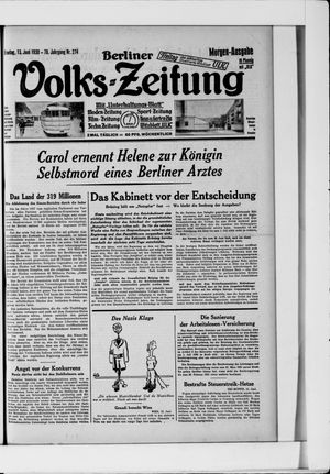 Berliner Volkszeitung vom 13.06.1930
