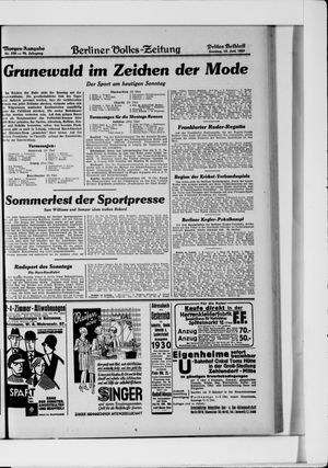 Berliner Volkszeitung vom 15.06.1930