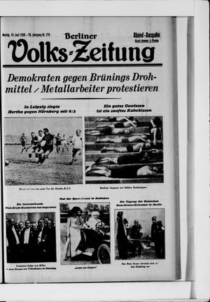 Berliner Volkszeitung vom 16.06.1930