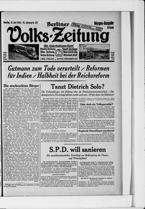 Berliner Volkszeitung on Jun 24, 1930