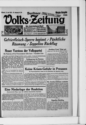 Berliner Volkszeitung on Jun 25, 1930