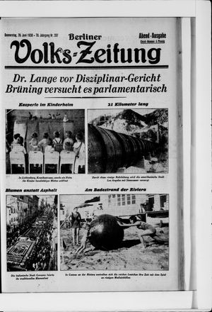 Berliner Volkszeitung vom 26.06.1930